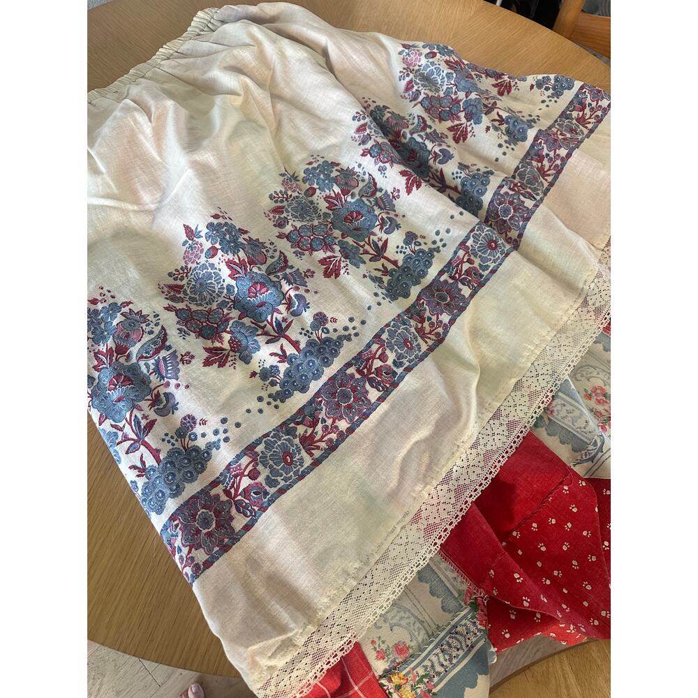 OOAK Handmade Prairie Patchwork Maxi Skirt Folk Art Cottagecore Heirloom - Picture 6 of 12